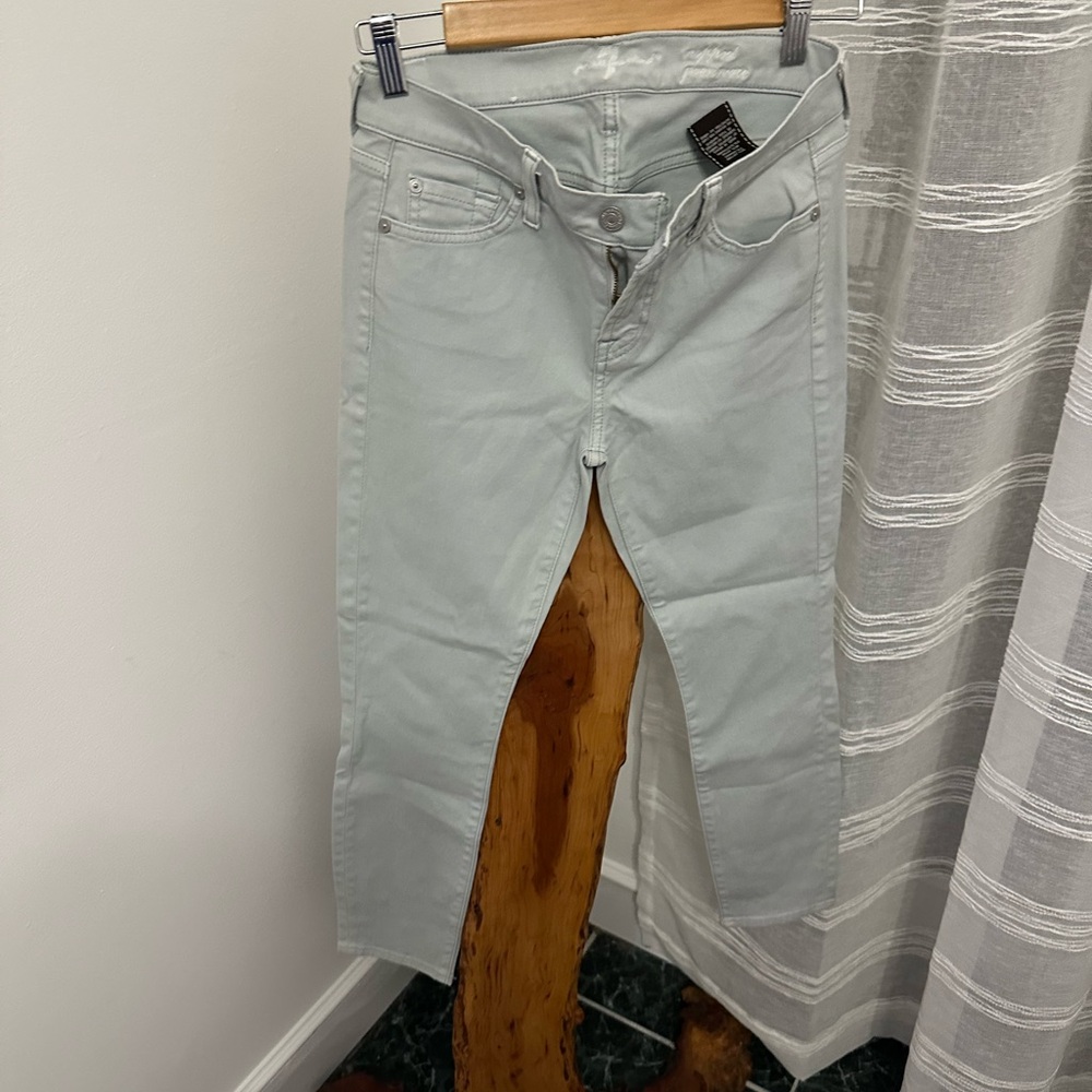 7 For All Mankind Light Gray Denim Pants